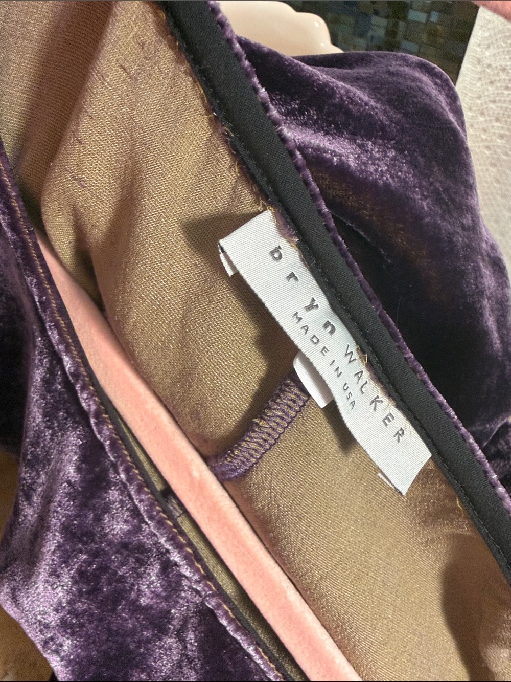 Bryn Walker Dress Tunic-Velvet silk blend rich plum purple hi-lo bell sleeves XL - Picture 14 of 17